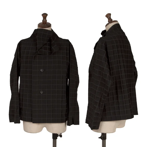 ISSEY MIYAKE Block Paste Jacket Black 2 K-163345_001