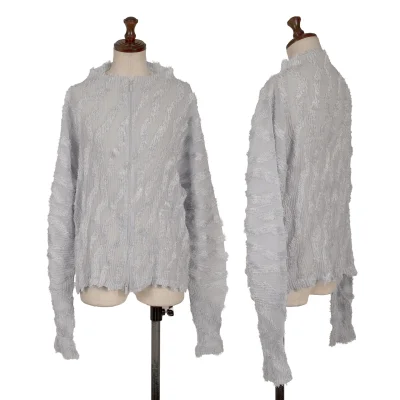 ISSEY MIYAKE Diagonal Pile Sheer Pleated Zip Blouson