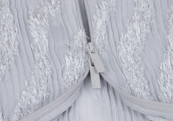 ISSEY MIYAKE Diagonal Pile Sheer Pleated Zip Blouson K-163347_009