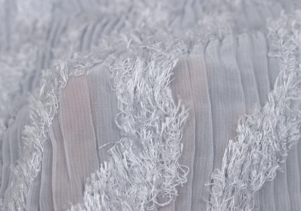 ISSEY MIYAKE Diagonal Pile Sheer Pleated Zip Blouson K-163347_013