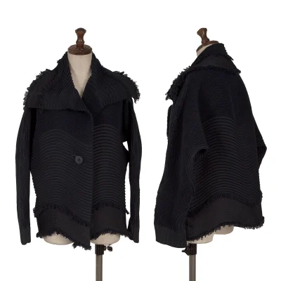 ISSEY MIYAKE 3D Steam Stretch Pleats Switching Wave Jacket