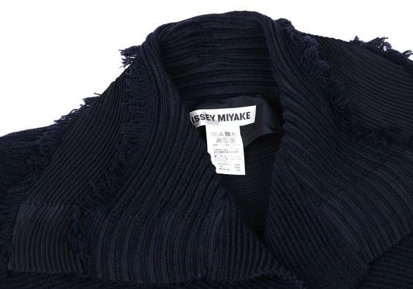 ISSEY MIYAKE 3D Steam Stretch Pleats Switching Wave Jacket K-163351_004