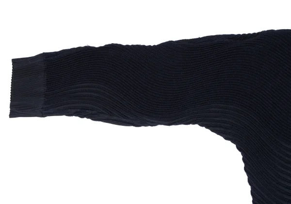 ISSEY MIYAKE 3D Steam Stretch Pleats Switching Wave Jacket K-163351_005