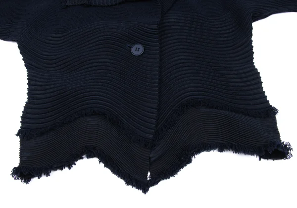 ISSEY MIYAKE 3D Steam Stretch Pleats Switching Wave Jacket K-163351_007