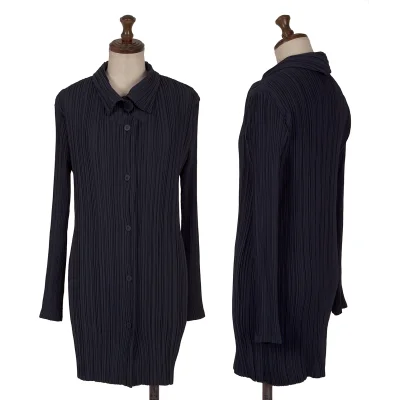 ISSEY MIYAKE Open Collar Pleated Jacket