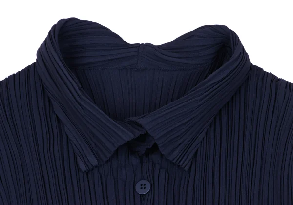 ISSEY MIYAKE Open Collar Pleated Jacket K-163352_004