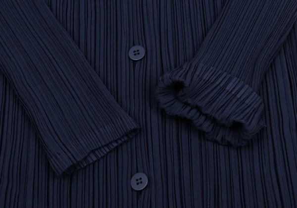 ISSEY MIYAKE Open Collar Pleated Jacket K-163352_007