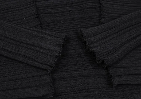 ISSEY MIYAKE Cotton Blend Ribbed Buttonless Cardigan K-163356_008