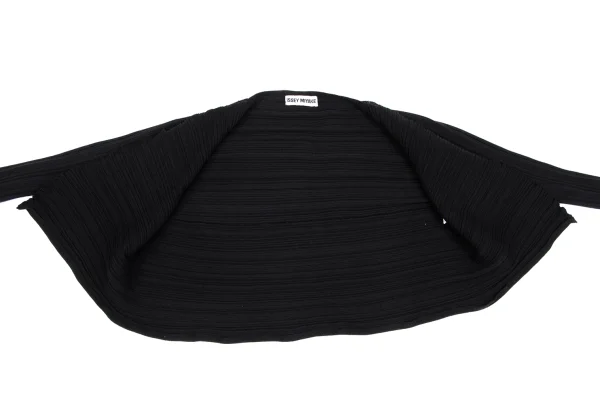 ISSEY MIYAKE Cotton Blend Ribbed Buttonless Cardigan K-163356_011