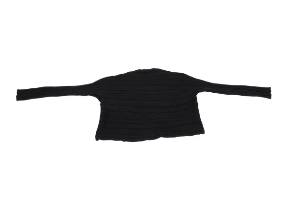 ISSEY MIYAKE Cotton Blend Ribbed Buttonless Cardigan K-163356_012