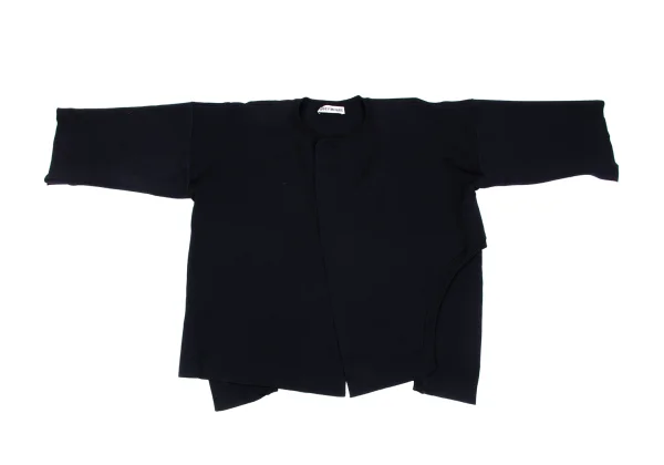 ISSEY MIYAKE Ribbed Round Hem Stretch Buttonless Cardigan K-163357_002