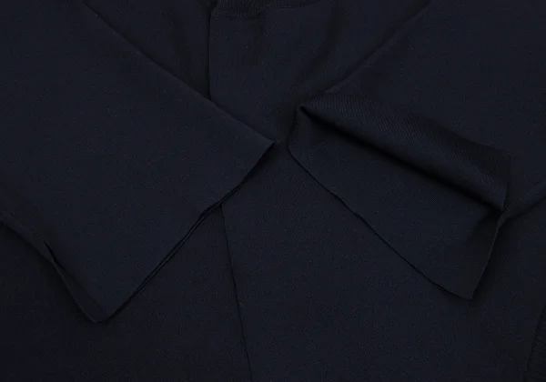 ISSEY MIYAKE Ribbed Round Hem Stretch Buttonless Cardigan K-163357_006