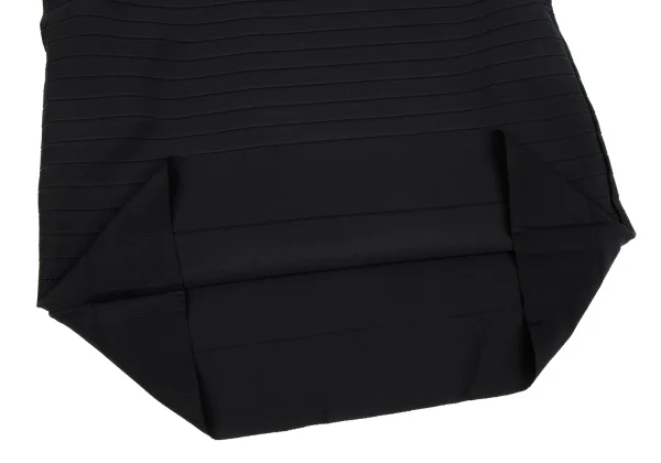 ISSEY MIYAKE Striped Weave Cutting Design Square Neck Dress K-163358_009