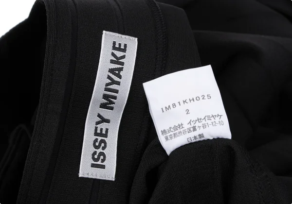 ISSEY MIYAKE Striped Weave Cutting Design Square Neck Dress K-163358_013