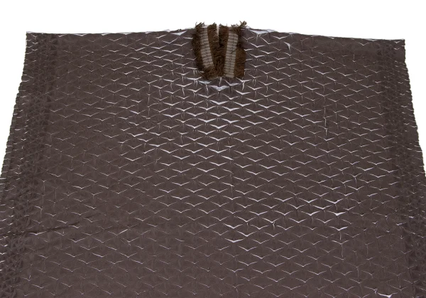 ISSEY MIYAKE Triangle Steam Stretch Pleated Fringe Neck Over Poncho K-163360_003