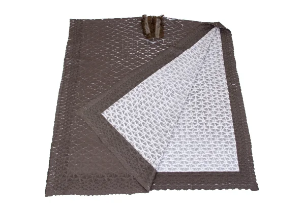 ISSEY MIYAKE Triangle Steam Stretch Pleated Fringe Neck Over Poncho K-163360_007