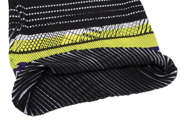 ISSEY MIYAKE Pleated Geometric Print Sleeveless Dress K-163364_008