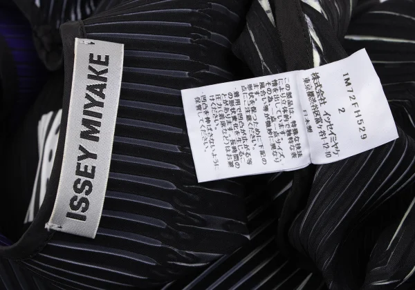 ISSEY MIYAKE Pleated Geometric Print Sleeveless Dress K-163364_011