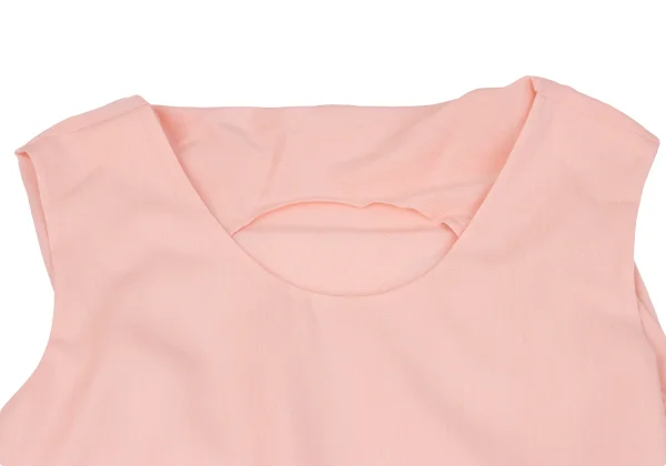 ISSEY MIYAKE Sheer Square Printed Drape Design Sleeveless Dress K-163365_013