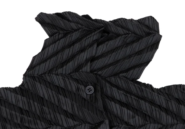ISSEY MIYAKE Zigzag Pleated Long Sleeve Shirt K-163367_004