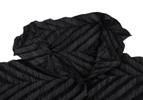 ISSEY MIYAKE Zigzag Pleated Long Sleeve Shirt K-163367_006