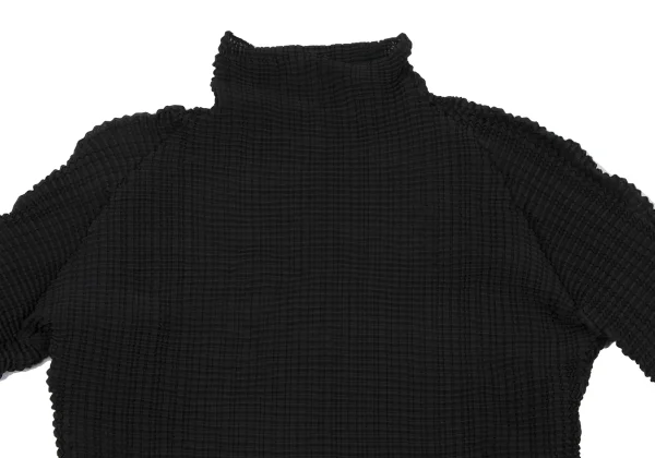 ISSEY MIYAKE Pleated Mock Neck T-shirt K-163371_003