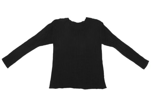 ISSEY MIYAKE Pleated Crew Neck T-shirt K-163372_002
