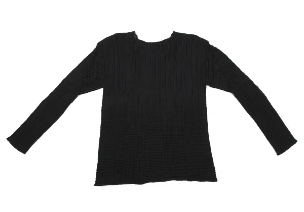 ISSEY MIYAKE Pleated Crew Neck T-shirt K-163372_010