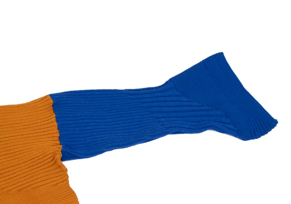 ISSEY MIYAKE Bicolor Wave Ribbed Knit Sweater K-163373_006
