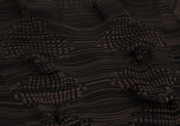 ISSEY MIYAKE Geometric Wave Knit Short Sleeve Sweater K-163374_008