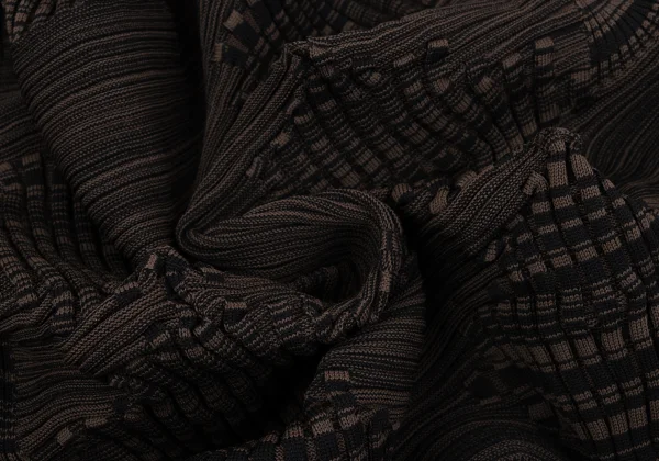 ISSEY MIYAKE Geometric Wave Knit Short Sleeve Sweater K-163374_011