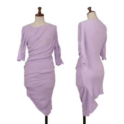 ISSEY MIYAKE Rib Switching Drape Design Knit