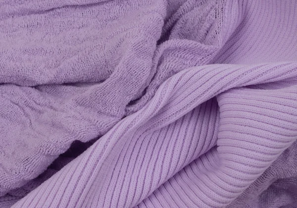 ISSEY MIYAKE Rib Switching Drape Design Knit K-163375_013