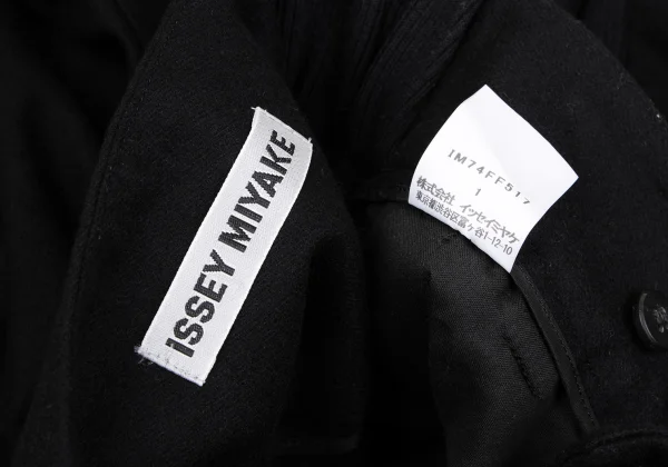 ISSEY MIYAKE Side Rib Switching Blend Wool Pants K-163382_012