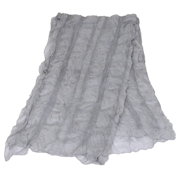 ISSEY MIYAKE Striped Sheer Large Stole Grey Free K-163387_001