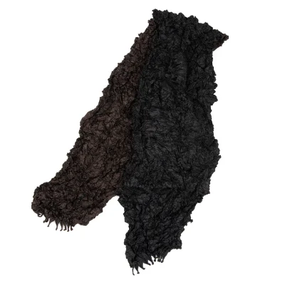 Unbranded Wrinkled Pleated Bicolor Switching Stole