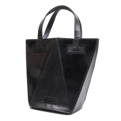 ISSEY MIYAKE Switching Leather Tote Bag