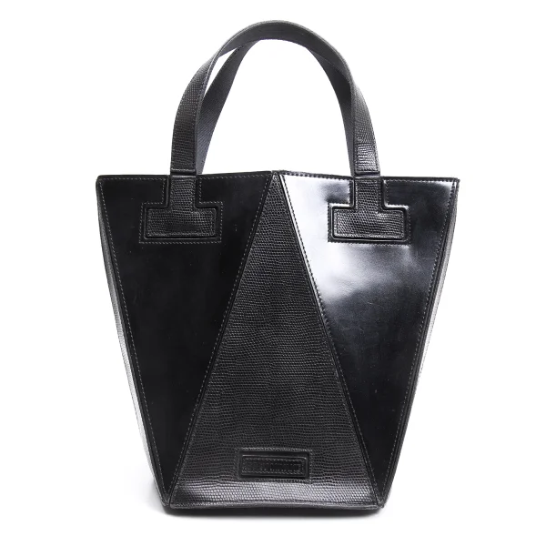 ISSEY MIYAKE Switching Leather Tote Bag K-163394_002