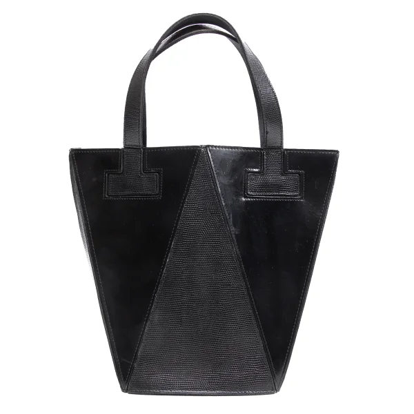 ISSEY MIYAKE Switching Leather Tote Bag K-163394_004