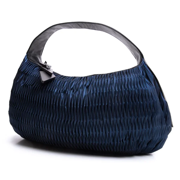 ISSEY MIYAKE Pleats One Shoulder Bag Navy  K-163395_001