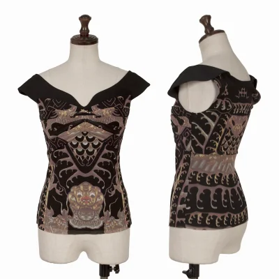 VIVIENNETAM Dragon Printed Mesh Camisole
