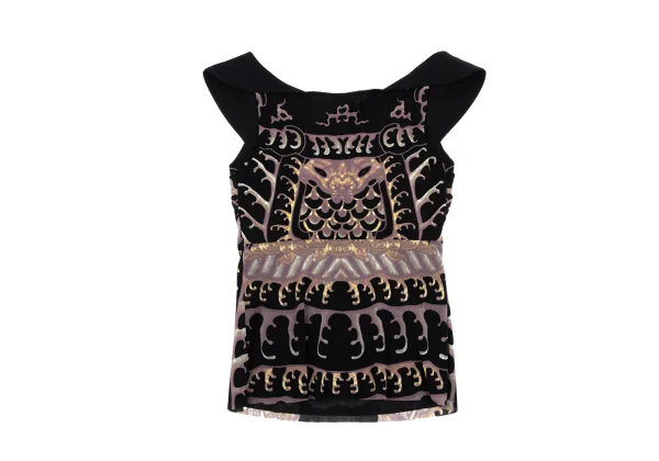 VIVIENNETAM Dragon Printed Mesh Camisole K-163400_010
