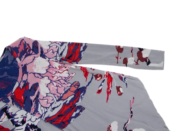 VIVIENNETAM Floral Printed Side Volume Mesh T-shirt K-163401_006