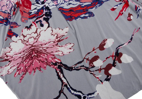 VIVIENNETAM Floral Printed Side Volume Mesh T-shirt K-163401_011