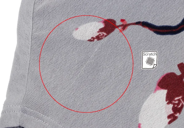 VIVIENNETAM Floral Printed Side Volume Mesh T-shirt K-163401_014