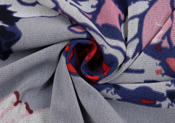 VIVIENNETAM Floral Printed Side Volume Mesh T-shirt K-163401_017