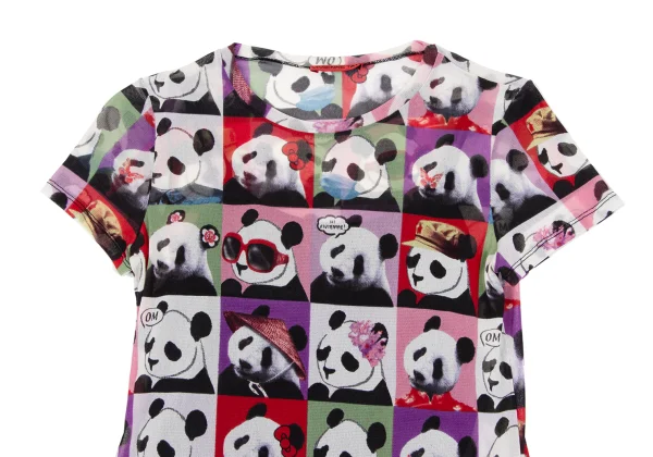 VIVIENNETAM Panda Printed Mesh Short Sleeve T-shirt K-163402_002