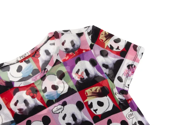 VIVIENNETAM Panda Printed Mesh Short Sleeve T-shirt K-163402_004