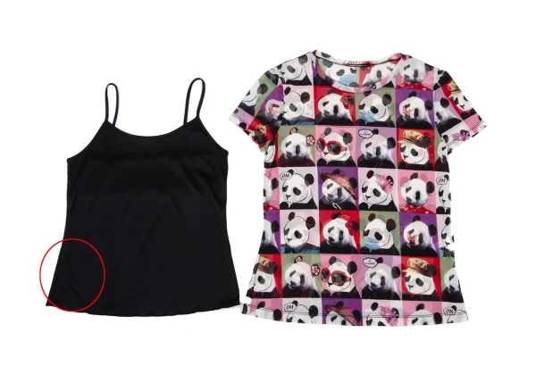 VIVIENNETAM Panda Printed Mesh Short Sleeve T-shirt K-163402_008