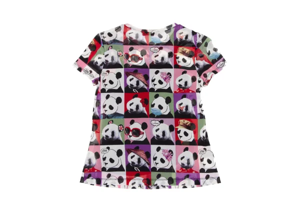 VIVIENNETAM Panda Printed Mesh Short Sleeve T-shirt K-163402_010